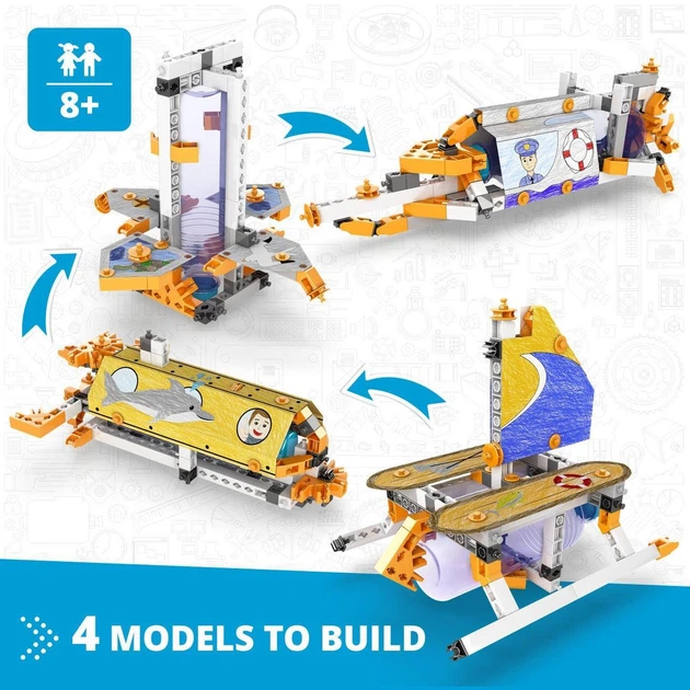 Детский конструктор STEM Engino Как работает морское судно STL25 - Фото 2 Детский конструктор STEM Engino Как работает морское судно STL25 - изображение 2
