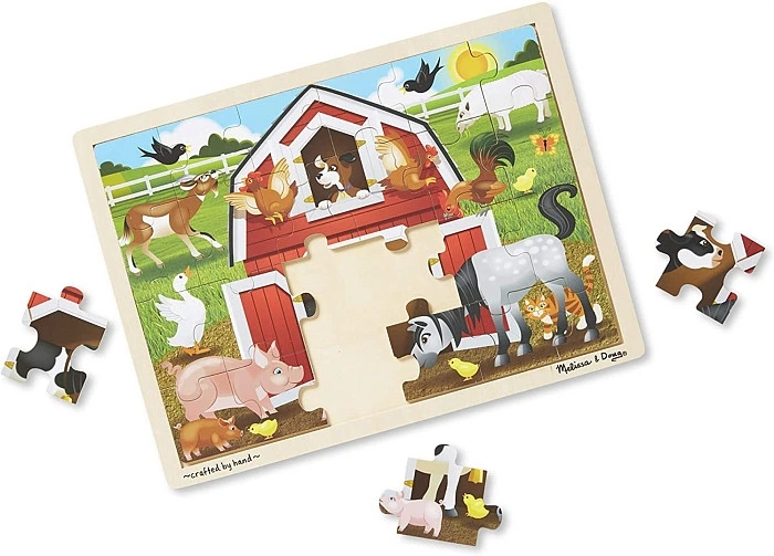 Деревянный пазл в рамке Melissa & Doug «Ферма» 24 элемента MD19061 - Фото 4 Деревянный пазл в рамке Melissa & Doug «Ферма» 24 элемента MD19061 - изображение 4