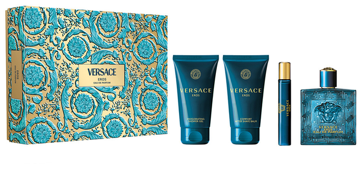 Zestaw męski Versace Eros Woda toaletowa 100 ml + Żel pod prysznic 75 ml + Balsam po goleniu 75 ml + Woda toaletowa 10 ml (8011003893614) - obraz 1