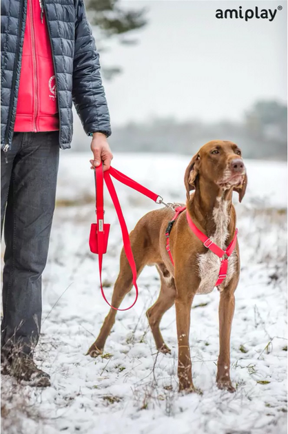 Szelki regulowane dla psa Amiplay Samba Guard L Czerwone (5907563280373) - obraz 6