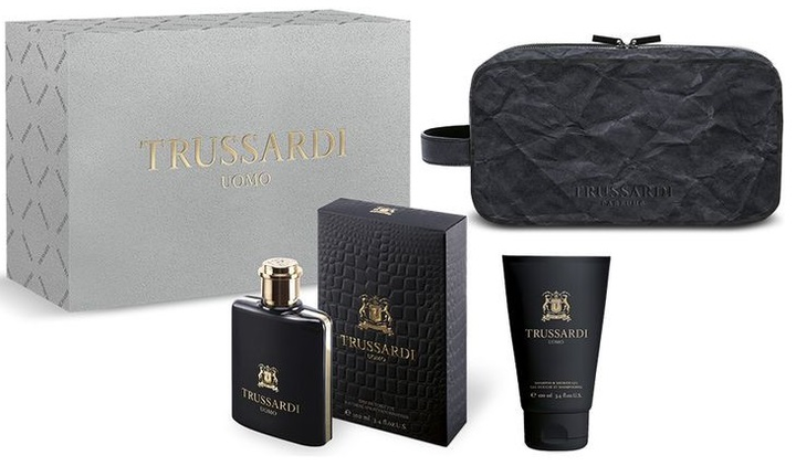 Zestaw męski Trussardi Uomo Woda toaletowa 100 ml + Żel pod prysznic 100 ml + Kosmetyczka (8059036000104) - obraz 1