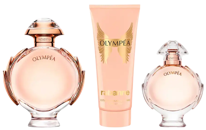 Набір для жінок Paco Rabanne Olympea Парфумована вода 80 мл + мініатюра 6 мл + лосьйон для тіла 100 мл (3349668635405) - зображення 2