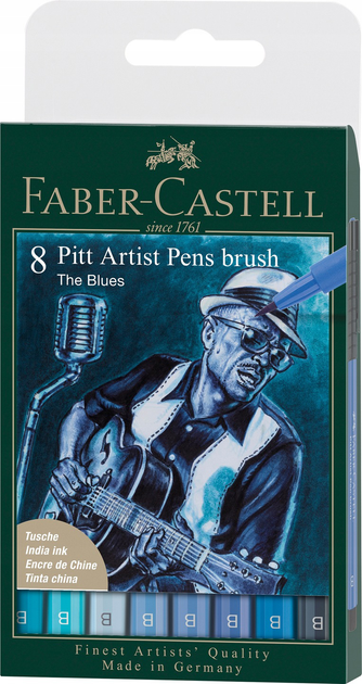 Zestaw linerów Faber-Castell Niebieski 8 szt (4005401671732) - obraz 1