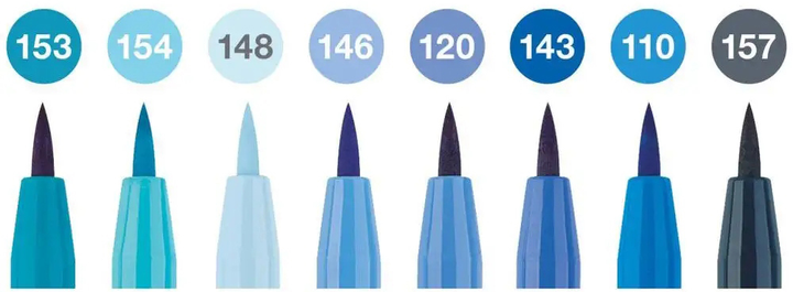 Набір лайнерів Faber-Castell Blue 8 шт (4005401671732) - зображення 3