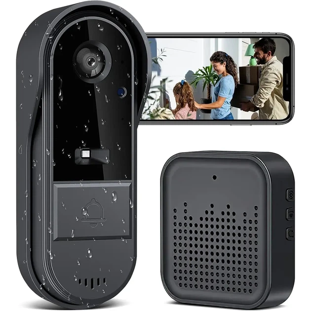 Умный дверной звонок с камерой U&P M9 Wi-Fi Tuya Black (PRN-M9T-BK) - изображение 2