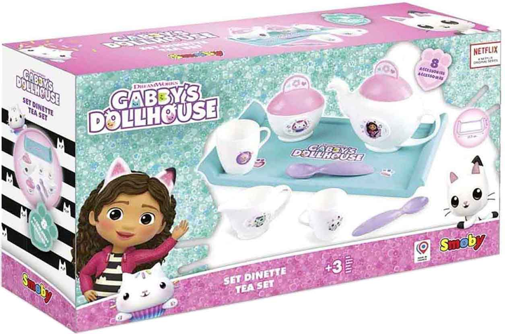 Serwis do herbaty Smoby Netflix Gabby's Dollhouse (3032163125082) - obraz 1