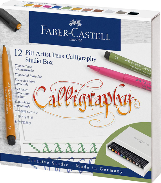 Zestaw linerów Faber-Castell Calligraphy 12 szt (4005401675129) - obraz 1