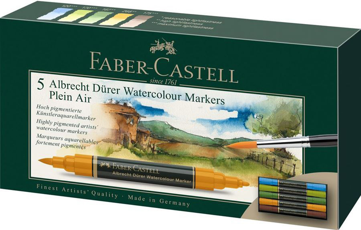 Zestaw markerów Faber-Castell dwustronne 5 szt (4005401603092) - obraz 1