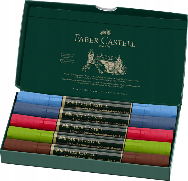 Набір маркерів Faber-Castell двосторонній 5 шт (4005401603085) - зображення 1