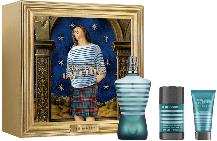 Zestaw prezentowy męski Jean Paul Gaultier Le Male Woda toaletowa 125 ml + Dezodorant w sztyfcie 75 g + Balsam po goleniu 50 ml (8435415099073) - obraz 1