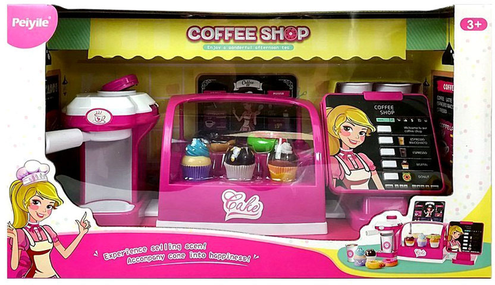 Zestaw do zabawy LEAN Toys Coffee Shop z akcesoriami (5907625589826) - obraz 1