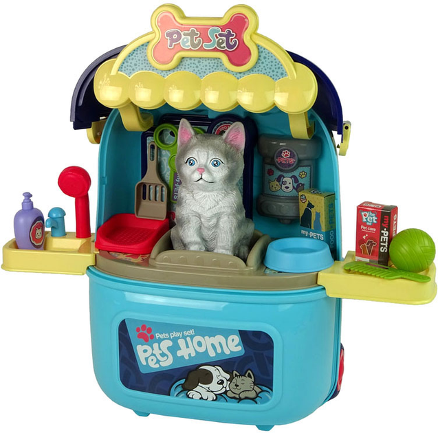 Салон краси LEAN Toys для котів у валізі (5904665993484) - зображення 3
