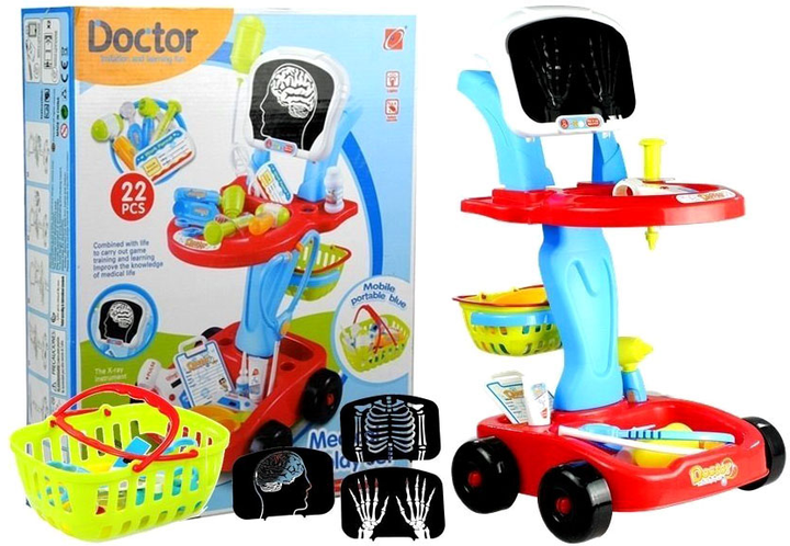 Wózek lekarza LEAN Toys z lekami i akcesoriami (5905884457283) - obraz 1