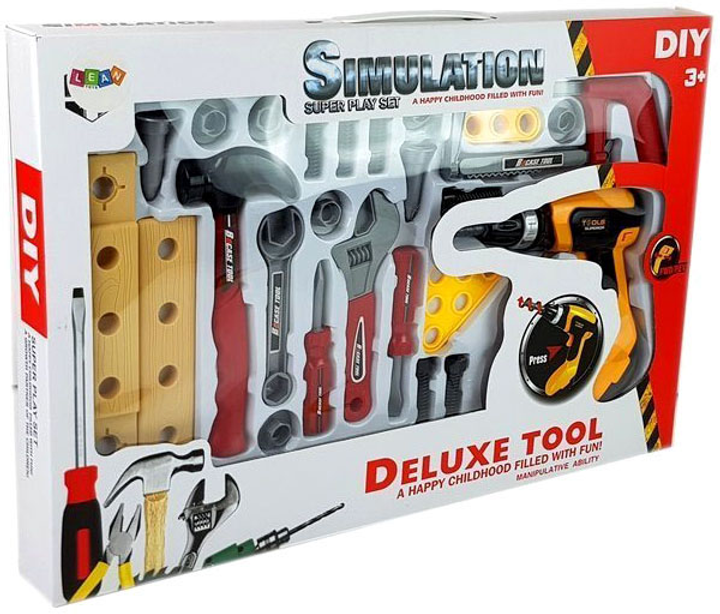 Zestaw narzędzi LEAN Toys Wiertarka + Młotek + Piła 29 elementów (5905323219564) - obraz 6