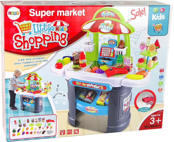 Supermarket LEAN Toys Kasa fiskalna z akcesoriami (5904665998939) - obraz 1