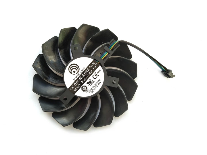 Вентилятор для видеокарты MSI 1660 Super RTX 2060 Super Gaming 87 мм (orgnl) PowerLogic PLD09210S12HH (T129215SU PLD09210B12HH) кабель 4 см (№349.02) - изображение 3