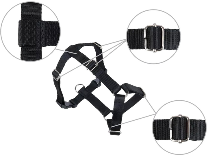 Szelki regulowane dla psa Amiplay Samba Guard S Czarne (5907563280328) - obraz 3