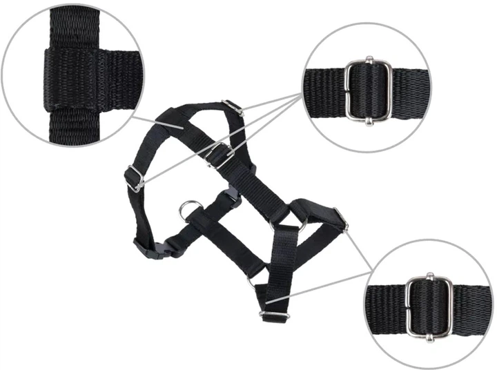 Szelki regulowane dla psa Amiplay Samba Guard M Czarne (5907563280342) - obraz 3