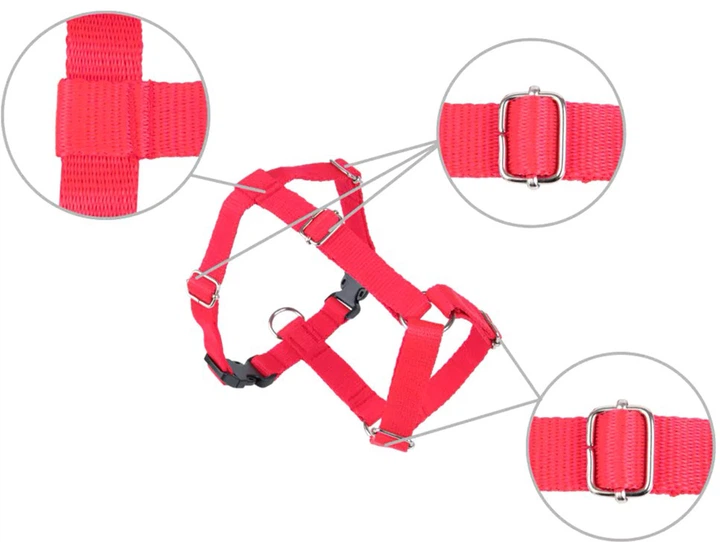 Szelki regulowane dla psa Amiplay Samba Guard M Czerwone (5907563280359) - obraz 3