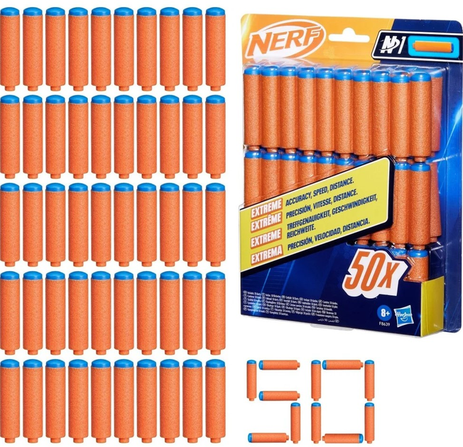 Комплект стріл для бластерів Hasbro Nerf N1 50 шт F8639 (5010996211385) - зображення 2