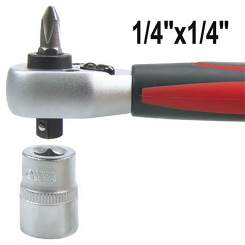 Трещотка YATO 72 зубца 1/4" 136 мм (YT-0331) - Фото 2 Трещотка YATO 72 зубца 1/4" 136 мм (YT-0331) - изображение 2
