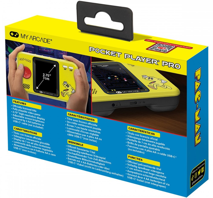 Retro konsola My Arcade Pocket Player Pro Pacman DGUNL-4198 (845620041985) - obraz 4