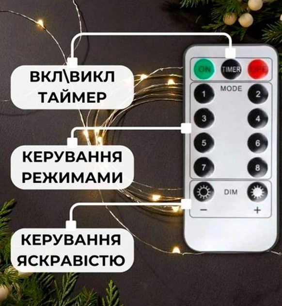 Светодиодная гирлянда "Роса" , 200 м., 2000 LED, с пультом - Фото 3 Светодиодная гирлянда "Роса" , 200 м., 2000 LED, с пультом - изображение 3