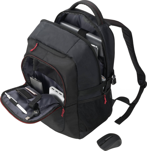 Рюкзак для ноутбука Dicota GAIN з бездротовою мишкою Чорний (D31719) - зображення 3