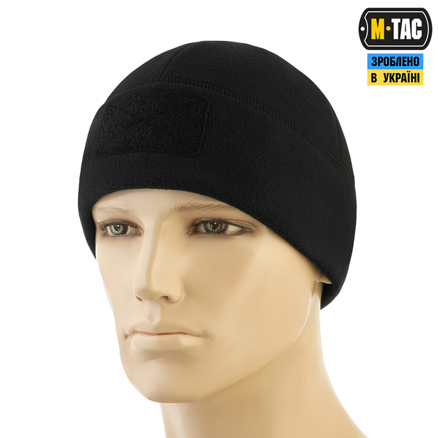 Шапка M-Tac Watch Cap Elite фліс (320г/м2) с липучкой M Black - изображение 1