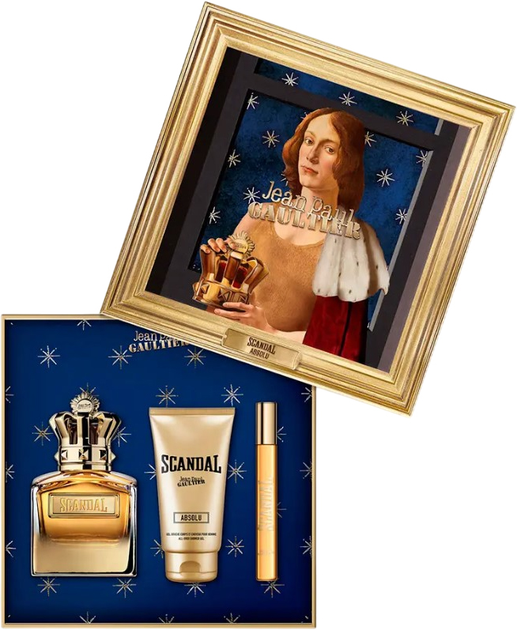 Zestaw prezentowy męski Jean Paul Gaultier Scandal Absolu Perfumy 100 ml + Perfumy 10 ml + Balsam do ciała 75 ml (8435415098977) - obraz 2