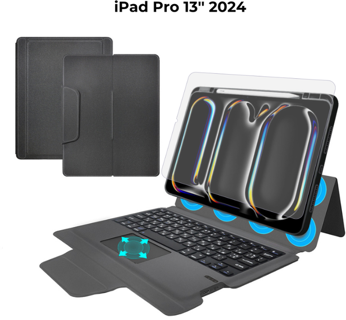 Чехол-клавиатура для планшета Airon Premium для Apple iPad Pro 13 2024 Black (4822352781231) - Фото 2 Чехол-клавиатура для планшета Airon Premium для Apple iPad Pro 13 2024 Black (4822352781231) - изображение 2
