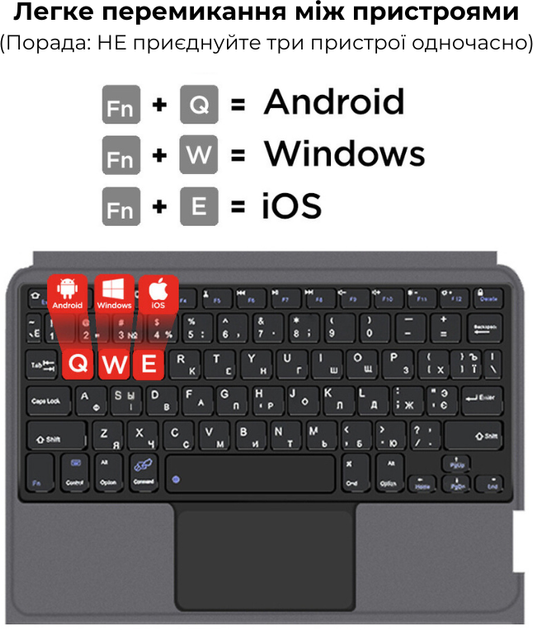 Чехол-клавиатура для планшета Airon Premium для Apple iPad Pro 13 2024 Black (4822352781231) - Фото 15 Чехол-клавиатура для планшета Airon Premium для Apple iPad Pro 13 2024 Black (4822352781231) - изображение 15