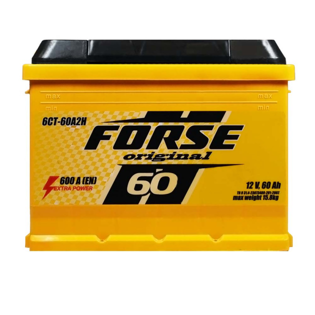 Аккумулятор автомобильный Forse 60Ah 600A R+ 368-15 - изображение 3