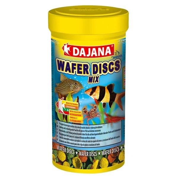 Корм Dajana Wafer Discs Mix для всех видов цветных донных рыб в чипсах 40 г (8594000253549) - Фото 2 Корм Dajana Wafer Discs Mix для всех видов цветных донных рыб в чипсах 40 г (8594000253549) - изображение 2
