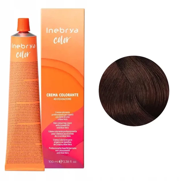 Крем-краска для волос Inebrya Color Linseed Oil and Aloe Vera 6/9 темно-русый горький шоколад 100мл - изображение 2