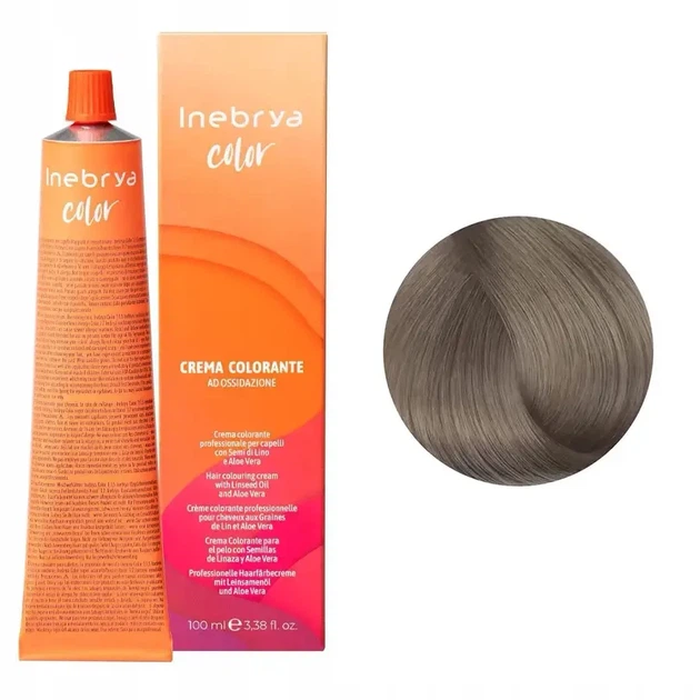Крем-фарба для волосся Inebrya Color Linseed Oil and Aloe Vera 6/13 темно-русявий попелясто-золотистий 100 мл - Фото 2 Крем-фарба для волосся Inebrya Color Linseed Oil and Aloe Vera 6/13 темно-русявий попелясто-золотистий 100 мл - зображення 2