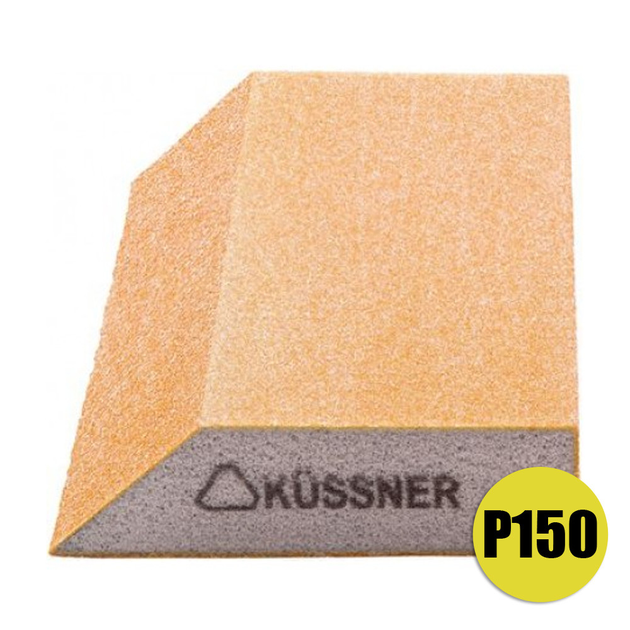 Шліфувальний брусок трапеція губка Kussner Soft P150 еластичний 125x90x25 - зображення 1