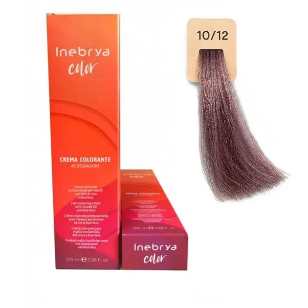 Крем-фарба для волосся Inebrya Color Linseed Oil and Aloe Vera 10/12 платиновий блондин попелястий 100 мл - Фото 2 Крем-фарба для волосся Inebrya Color Linseed Oil and Aloe Vera 10/12 платиновий блондин попелястий 100 мл - зображення 2