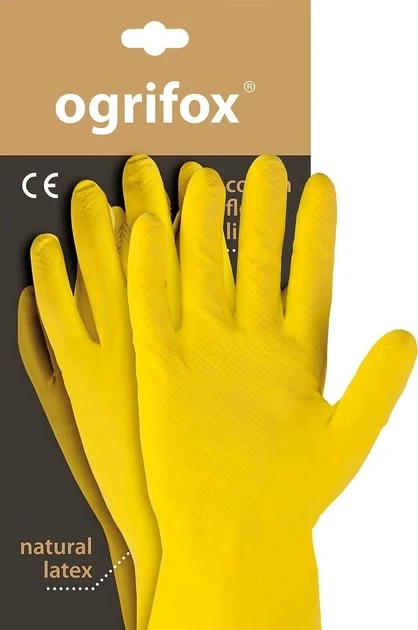 Рукавички захисні OGRIFOX M жовті - Фото 1 Рукавички захисні OGRIFOX M жовті - зображення 1