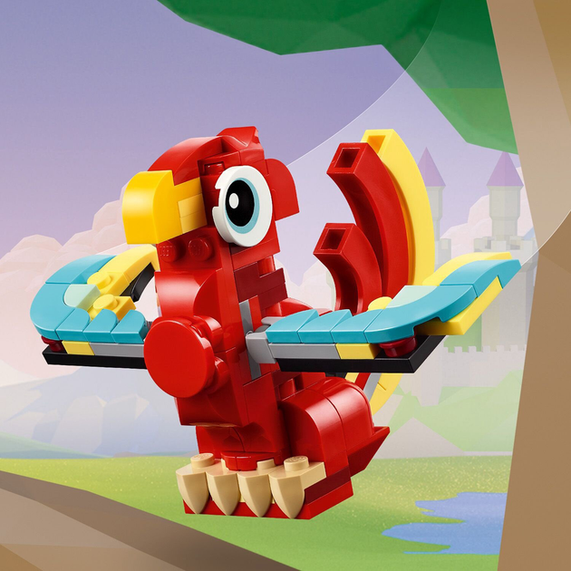 Zestaw klocków LEGO Creator Czerwony smok 149 elementów 4 szt (31145) - obraz 7