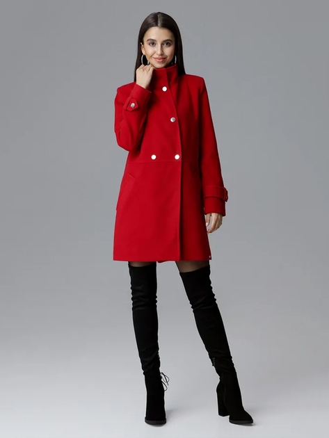 Пальто жіноче Figl M623 L Червоне (5902194357227) - зображення 3