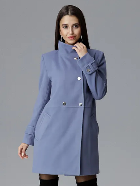 Płaszcz damski Figl M623 XL Niebieski (5902194357319) - obraz 1