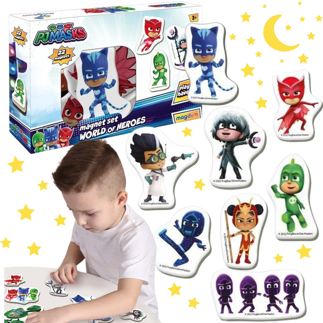 Набір магнітів Magdum PJ Masks Світ героїв (МЕ 5031-31) (4820215154550) - зображення 6