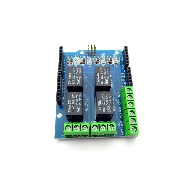 Плата расширения реле 4-канальный v1 для Arduino, 5В - Фото 3 Плата расширения реле 4-канальный v1 для Arduino, 5В - изображение 3