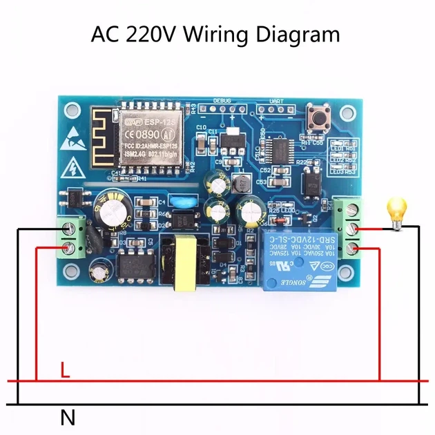 Релейный модуль Wi-Fi ESP8266, 220В Wifi реле, переключатель дистанционного управления - Фото 4 Релейный модуль Wi-Fi ESP8266, 220В Wifi реле, переключатель дистанционного управления - изображение 4
