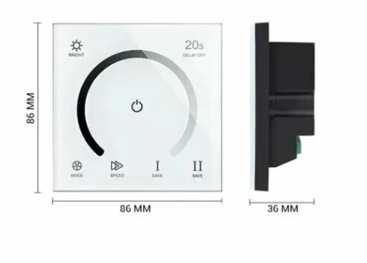 Димер LEDTech ТМ01 16A сенсорний, білий - зображення 2
