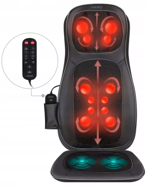 Массажная накидка Naipo Neck and Back MGBK-C2030 (Black) - изображение 6