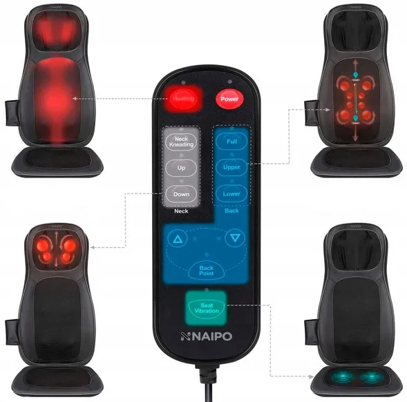 Массажная накидка Naipo Neck and Back MGBK-C2030 (Black) - изображение 9