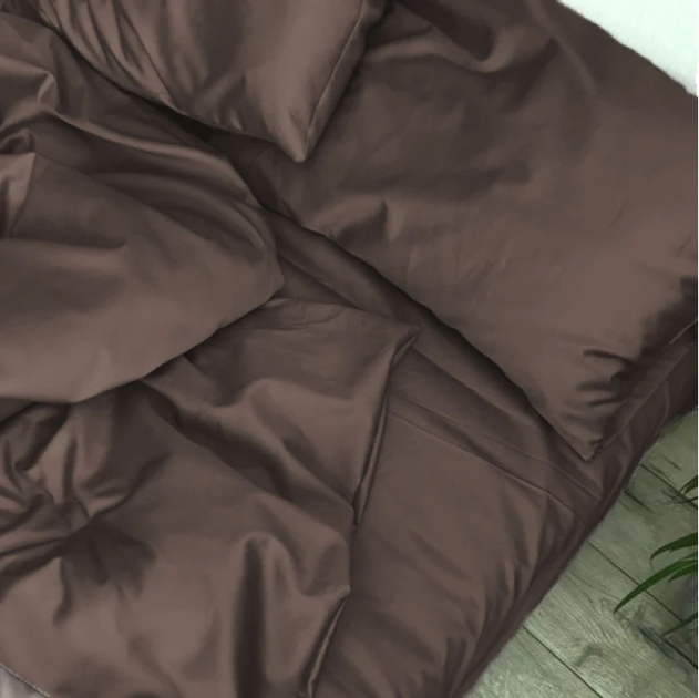 Акція на Простирадло на резинці по периметру MirSon Satin Light Pro 10-010 Brown 100x200+25 см від Rozetka