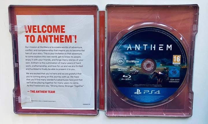 Anthem + Steelbook, русские субтитры - диск для PlayStation 4, Б/У - Фото 3 Anthem + Steelbook, русские субтитры - диск для PlayStation 4, Б/У - изображение 3